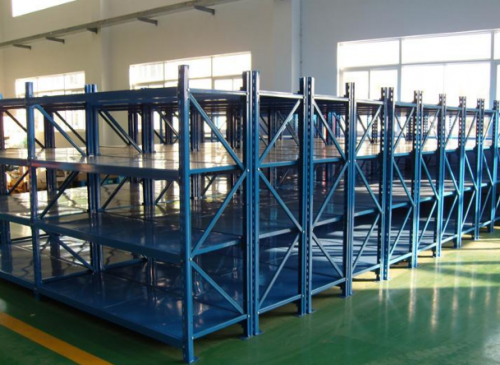 藍色層闆貨架
